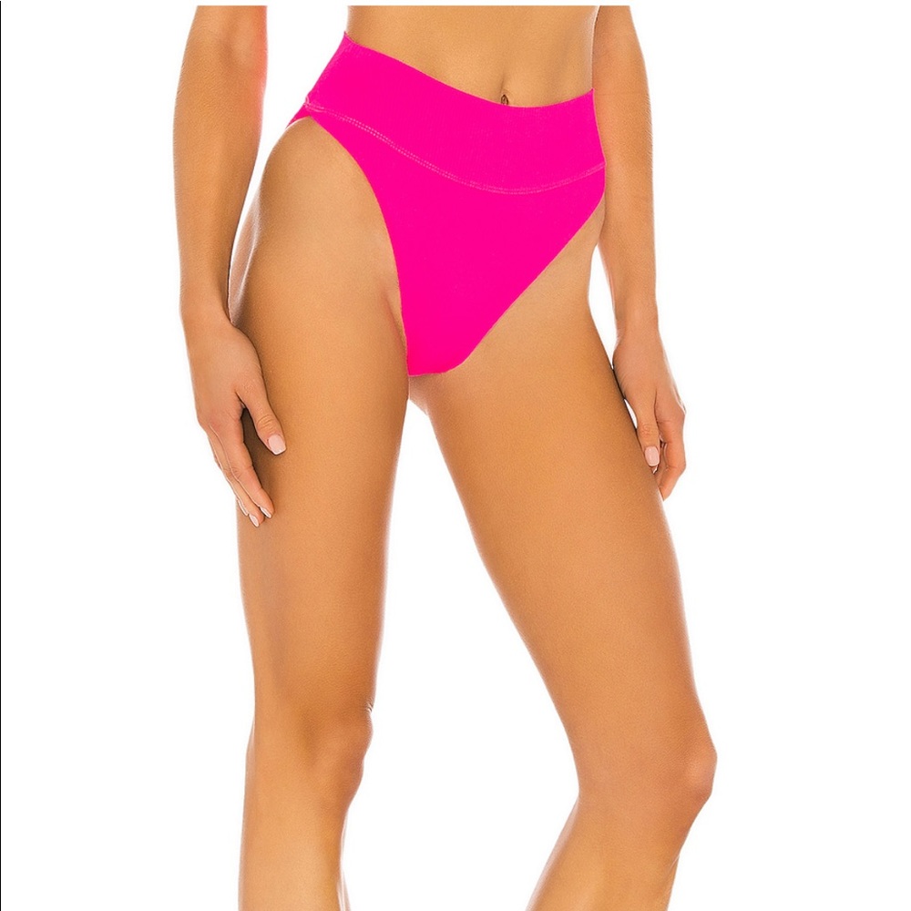 Beach Riot Highway Bikini Bottom Hot Pink Small